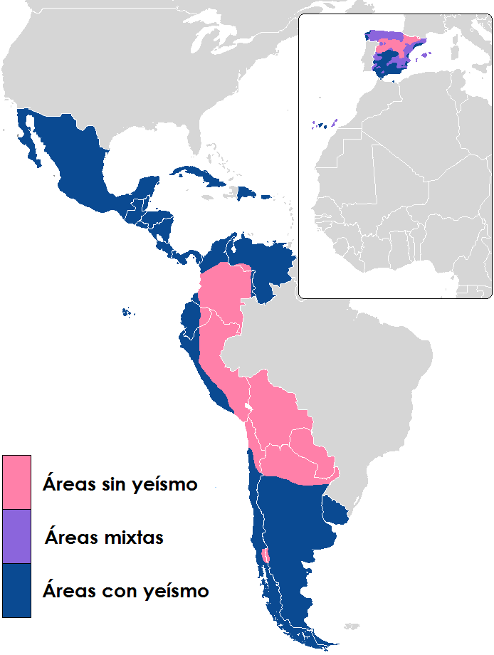 Rozšíření yeísmo v Latinské Americe